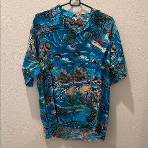 Vibrant Tropical Print Shirt